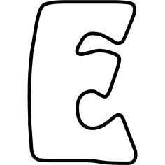 the letter e is outlined in black and white, with an uppercase g at the bottom