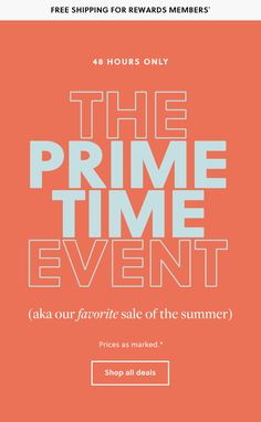 the prime time event flyer with an orange background