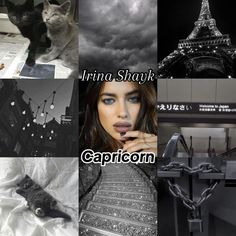 a collage of photos with the caption capricon in front of the eiffel tower