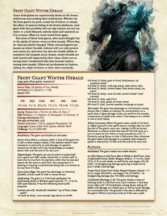 Giants Dnd 5e, Dnd Giant, Dnd Rules, Dm Board, Ice Monster, Frost Giant, Icewind Dale