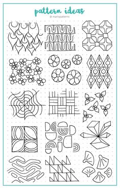 the pattern ideas page for quilting