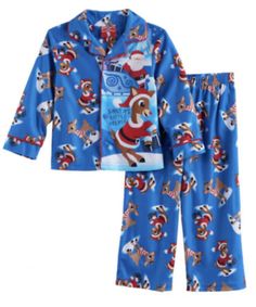 Rudolph The Red Nosed Reindeer Flannel 2 Piece Pajama PJ Toddler Size 3T NWT Button Up Top and elastic waist bottoms Santa Pajamas, Pajamas Christmas, Girls Pjs, Rudolph The Red Nosed Reindeer, Toddler Pajamas, Santa's Little Helper, Flannel Pajama Sets, Christmas Pajama Set, Coat Style