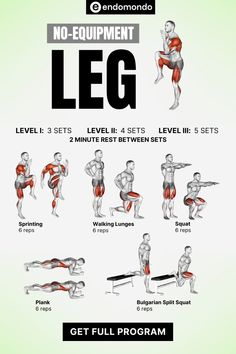 an image of a poster showing how to use the leg exercises for beginner athletes