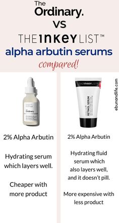 If you're struggling with dark spots and you're not sure which serum to use, check out The Inkey List Alpha-Arbutin vs The Ordinary Post Acne Hyperpigmentation, The Ordinary Alpha Arbutin, Acne Hyperpigmentation, The Inkey List, Inkey List