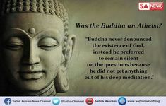 buddha quote with an image of the head of a buddha in grey and white background