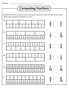 the worksheet for comparing fractions and numbers is shown in this printable