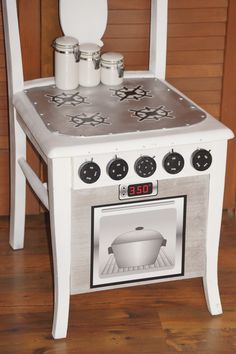 a stove with an oven built into it