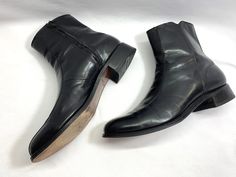 CLOSING SHOP DEC 11TH-JAN 10. NEED SOMETHING PLEASE ORDER FAST VERY HANDSOME HEAVY BOOTS. QUALITY MADE FLORSHEIM COSPLAY OR EVERYDAY BOOTS. BLACK LEATHER FLORSHEIM DISCO DRESS BOOTS.  READS A MENS SIZE 11.5D INSIDE THE BOOTS.  I BELIEVE THESE ARE FROM THE 80's. 70's STYLE JOHN TRAVOLTA SATURDAY NIGHT FEVER THE BEATLES RETRO DISCO LEATHER BOOTS. GENTLY WORN IMPECCABLY CLEAN CONDITION.  THE HEELS AND SOLES HAVE NO BAD WEAR AS  SHOWN IN THE PICTURES. HEELS ARE FLAT AND NOT LOPSIDED. THE ZIPPERS WORK PERFECTLY AND RUN SMOOTHLY.  GREAT FOR COSPLAY OR EVERYDAY. CONSTRUCTED OF ALL BLACK LEATHER. INSIDES ARE LINED IN A BLACK LEATHER WITH SIGNATURE FLORSHEIM FOOT BED AS SHOWN IN THE PICTURES. MADE IN INDIA. ALL LEATHER SOLES AND PLATFORM HEELS WITH RUBBER FLORSHEIM HEEL CAPS. THEY HAVE A 1.5  INCH 70s Glam Rock, Rock Boots, 70s Glam, Everyday Boots, Oxford Platform, Cosplay Boots, Disco Dress, Heel Caps, Mens Shoes Boots