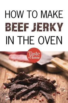 how to make beef jerk in the oven