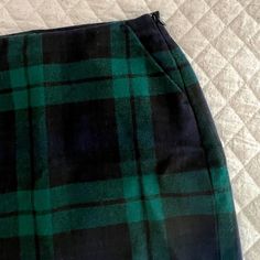 Green Navy Blue Plaid Skirt. Thicker Material, Super Comfy And Unworn Condition. Navy Blue Plaid Skirt, Green Plaid Skirt, Blue Plaid Skirt, Mini Pencil Skirt, Skirt Mini, Banana Republic Factory, Plaid Skirt, Plaid Skirts, Green Plaid