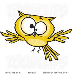 a cartoon yellow bird with big eyes