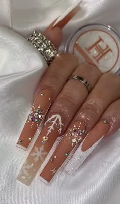 Blinged Out Christmas Nails, Exotic Christmas Nails, Glam Christmas Nails, Plaid Nails, Sweater Nails, Black Friday Sales, Falls Church