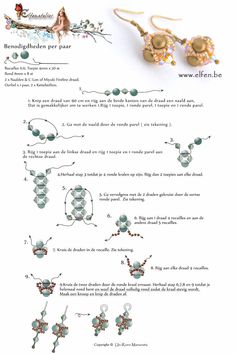 the instructions for how to make beaded earrings