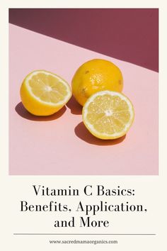 Vitamin C Basics: Skincare Benefits, Application, and More | Sacred Mama Organics | You've probably heard of some benefits of vitamin C, but did you also know it's essential for skin health? We're covering some of vitamin c's skincare benefits on our blog. Click the link to learn why vitamin c is vital and how it benefits your skin. #vitaminc #vitamincskinbenefits Skin Nutrition, Skincare Tips