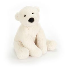 Jellycat Perry Polar Bear | NINI and LOLI Jellycat Toys, Polar Bear Plush, Bear Stuffed Animal, Bear Plush, North Pole, Soft Toy, Polar Bear, Animals For Kids, Soft Plush