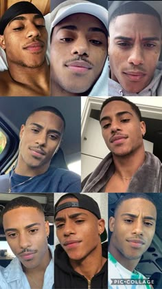 multiple pictures of men with different facial expressions