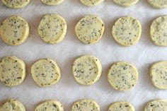 the cookies are lined up and ready to be baked