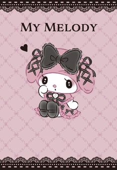 My Melody Hd Wallpaper, Melokuro Midnight, Goth My Melody, Black And White Sanrio, Aesthetic Pink And Black, Pink Black Wallpaper, Iphone Wallpaper Modern, Pink And Black Wallpaper, Helloween Wallpaper