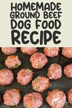 Homemade Ground Beef Dog Food Recipe Easy Dog Meals, Dog Food Recipes Ground Beef, Dog Topper Recipe, Ground Beef Dog Treats, Hamburger Dog Food Recipe, Making Dog Food Homemade, Homemade Beef Dog Food Recipes, Ground Beef Dog Food Recipes, Beef Dog Food Recipes