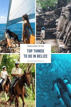 the top things to do in belize, including diving and snoring with scuba gear