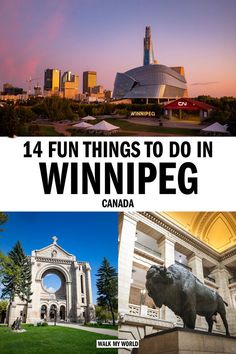 the top things to do in winnipeg, canada with text overlay