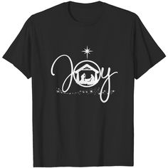 Christian Christmas Joy Jesus Nativity Scene Faith T-shirt Christmas Scripture Shirt, Jesus Christmas Shirts For Kids, Jesus Nativity, Jesus Gifts, Christian Shirts Designs, Zombie T Shirt, Church Shirt, Jesus Tees, Faith Gifts