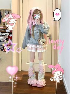 Japan Outfits, Kawaii Hoodie, Slay Outfits, Really Cute Outfits, Harajuku Fashion