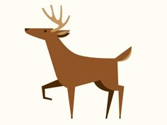 a brown deer with antlers on it's head