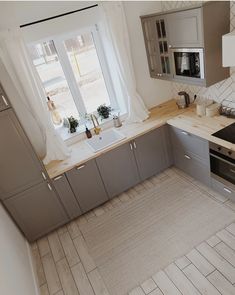 the kitchen is clean and ready for us to use in its new owner's home