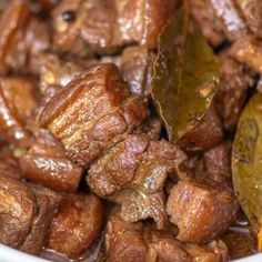 a close up view of some food in a bowl