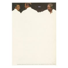 two photographs of men in white robes, one is looking at another man's face