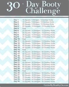 Tone your derriere with this 30-day butt workout challenge! Who's going to do it with me?! 30 Day Challenges, 30 Day Fitness, Fitness Challenges, 30 Day Workout Challenge, Fitness Challenge, 30 Day Challenge, Burn Belly Fat, Getting Fit