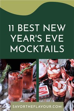 new year's eve cocktails with text overlay