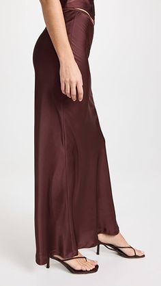 Lioness Hudson Satin Maxi Skirt | SHOPBOP Satin Maxi Skirt, Satin Maxi, Stretch Satin, Australian Fashion, China Fashion, Thigh High, Thigh Highs, My Fashion, New Balance