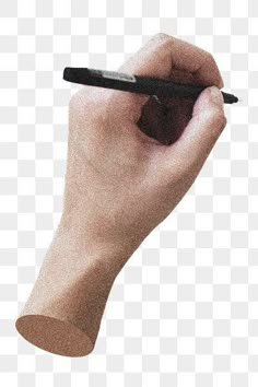 a hand holding a pen and writing something on the other hand, transparent background png