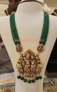 Handmade Jewellery Ideas, Antique Necklaces Design, Beaded Necklace Designs, Temple Jewelry, Antique Jewelry Indian