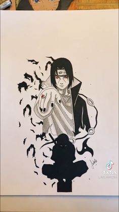 Itachi Uchiha Tattoo Ideas, Itachi Uchiha Tattoo Design, Itachi Uchiha Sketch, Itachi Sketch, Itachi Uchiha Drawing, Itachi Tattoo Ideas, Itachi Drawing, Tato Naruto, Wall Drawings