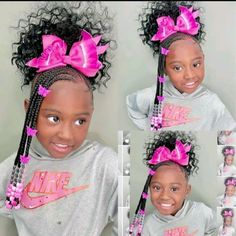 Black Kids Hairstyles Ponytails, 2 Ponytail Hairstyles For Kids, Barbie Hairstyles For Kids, Baby Hairstyle, Baby Girl Hairstyles Curly, Black Kids Braids Hairstyles, Girly Hairstyles, Barbie Hairstyle, Lil Girl Hairstyles