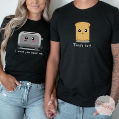 Celebrate Valentine's Day with these matching couple shirts. It's the perfect gift for your fiancée. Show love with these cute couple outfits. SHIRT DETAILS * Bella+Canvas - Adult, Youth, and Toddler shirts * Rabbit Skins - Baby shirts and bodysuits * Next Level - Women's tank tops * Gildan - alternative option if the primary brand is out of stock * 100% soft cotton SIZING * Our shirts are unisex - Run true to size and have a relaxed fit. Order one size smaller for a further slim fit. * If you are unsure about what size to order, please refer to the size chart in the photos or reach out to us. * To measure, lay your favorite shirt flat. Measure armpit to armpit and the length, then compare to the size chart in the photos. * Incorrect size can not be refunded or exchanged. DIRECT TO GARMENT Wedding Anniversary Shirts, I Heart My Boyfriend, Anniversary Shirts, Couple Shirt Design, Wife And Husband, Couples Gifts, Anniversary Shirt, Cute Couple Outfits, Matching Couple Shirts