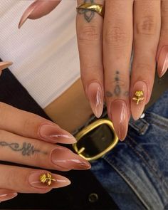 @houseoforangebali latte nails Olive Green Almond Nails Designs, Red Fall Nails 2024, Earthy Toned Nails, Pretty Autumn Nails, Rave Nail Ideas, Brownish Red Nails, Birthday Fall Nails, Nail Inspo Almond Fall, Autumn 2024 Nails