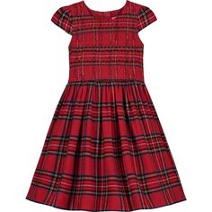 The adorable Bonnie Smocked Plaid Tartan Girls Party Dress is perfect for the festive holidays & Christmas. The bodice is smocked with a pretty embroidered design. The dress fabric is soft warm handle cotton, fully lined with soft, silky fabric. The dress is knee length with short cap sleeves, a pretty tie bow belt at the back, and an easy zip-back fastening! Perfect for the holidays, Christmas, New Years' celebrations, parties, special occasions, ceremonies, flower girls & birthdays! Wash cold, Bambi Dress, Party Dress Red, Plaid Party, Green Shift Dress, Tommy Bahama Dress, Baby Party Dress, Twirl Skirt, Bow Belt, Silky Fabric