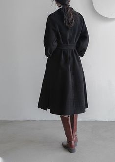 Expertly crafted with a wool blend, the Zelene Black Wrap Belted Coat offers warmth and style. Its belted waist and slit sleeves provide a flattering silhouette, making it a versatile addition to your wardrobe. Stay cozy and chic with this long coat. Long sleeves Notched lapels Side-seam pockets Lined 50% wool, 50% polyester Machine wash, tumble dry Item #492343 SIZE INFO XS=US2=UK6=EU32 S=US4-6=UK8-10=EU34-36 M=US8-10=UK12-14=EU38-40 ★★ It would be helpful if you provided your height and weight so that I could assist you in choosing the appropriate size. Black Wool Coat, Long Coat Women, Wrap Belt, Black Wrap, Wrap Coat, Belted Coat, Sweater Coats, Two Piece Outfit, Black Wool