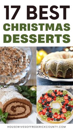 Discover a collection of the best Christmas dessert recipes featuring festive cakes, cookies, and pies perfect for holiday celebrations and gatherings with family and friends. Christmas Dessert Cakes, Festive Desserts Christmas, Fruity Christmas Desserts, Amazing Dessert Recipes, Christmas Desserts Cakes, Cannoli Cake, Christmas Desserts Party, Celebration Desserts, Christmas Dessert Recipes