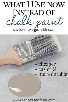 a paint brush with the words instead of chalk paint