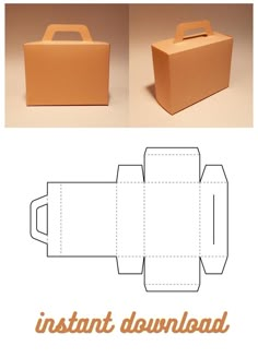 an open box with the lid cut out and ready to be used as a paper toy