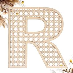 the letter r is made out of wood