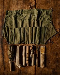 Antique Survival Fishing Gear Set, features an assortment of tools in a stunning herringbone twill wrap. "Property US Government Army Air Forces" Survival Fishing, Fishing Kit, Air Forces, Us Government, Fishing Gear, Herringbone, Air Force, Government, Fishing