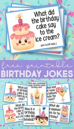 an ice cream birthday card with the words what did the birthday cake say to the ice cream?