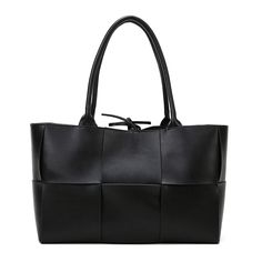 Color: Black Casual Black Tote Shoulder Bag, Casual Black Rectangular Shoulder Bag, Large Capacity Black Rectangular Bag, Trendy Black Bag With Large Capacity, Black Square Satchel For Office, Versatile Black Tote Bag, Trendy Large Capacity Black Bag, Casual Black Rectangular Satchel, Black Square Bag With Removable Pouch