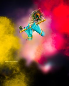 Shri Krishna hand image and Background Kanha Background, Krishna Background Hd, Shrikrishna Janmashtami, Happy Janmashtami Poster